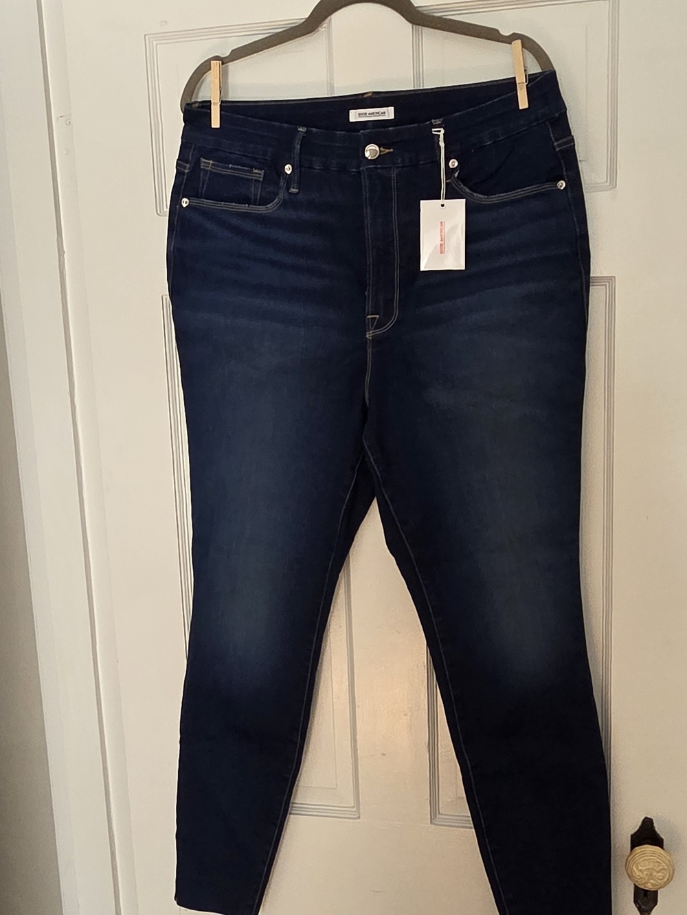 Good American Dark Blue High Rise Skinny Jeans